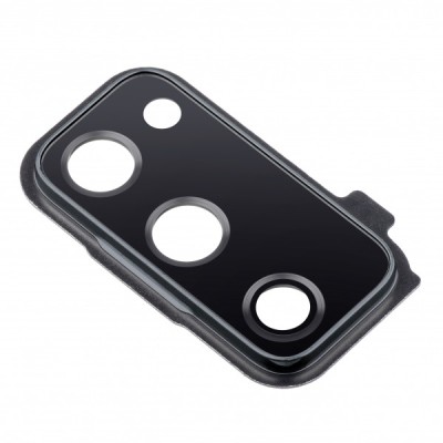 Geam Camera Spate Samsung Galaxy S20 FE 5G G781 / S20 FE G780, cu Rama, Negru foto