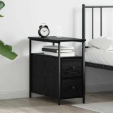 vidaXL Dulap de noapte Stejar negru 30 x 60 x 60 cm Lemn compozit
