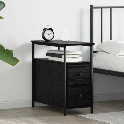 vidaXL Dulap de noapte Stejar negru 30 x 60 x 60 cm Lemn compozit 871275 foto