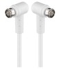 Cablu antena SAT 90 grade 80dB dublu ecranat 1.5m F tata rapida 90 - F tata rapida 90 complet ecranate alb Goobay 67341