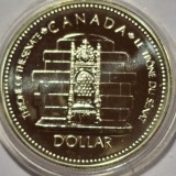 Canada 1 dolar 1977 argint Proof Urcarea pe tron a Reginei Elisabeta a II-a cu certificat