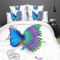 Lenjerie de pat digital print 3d (butterfly peacock)