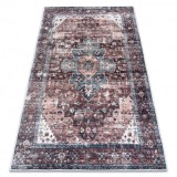 Covor Lavabil ANDRE 1826 Ornament Vintage Maro Albastru 120x170 cm Antiderapant Poliester