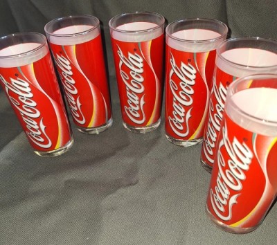 SET 6 PAHARE COCA-COLA foto