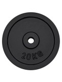 Cumpara ieftin Disc greutate 20 kg din fonta pentru bara haltere 30 mm, negru