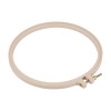 Gherghef Broderie Plastic, 18.5cm, Bej - Cerc Rotund cu Surub Metalic, Crisalida - Ideal Brodat si Prindere Vise