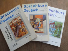 Curs de limba germana, 3 volume + alte 3 carti foto