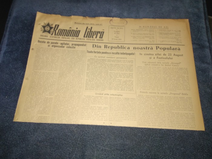 ZIARUL ROMANIA LIBERA 19 IUNIE 1953