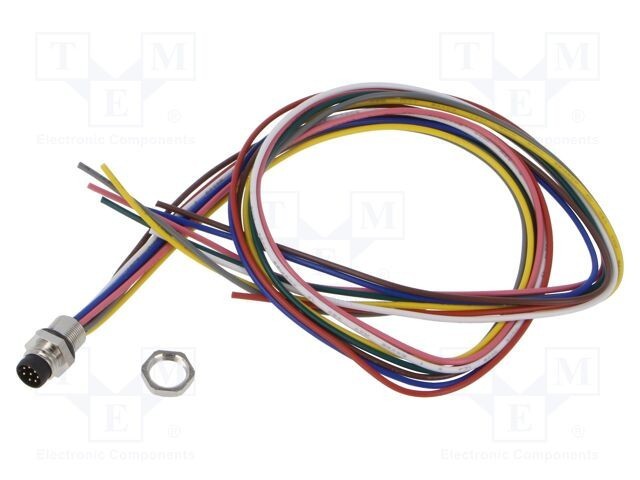 Conector M8 soclu tată 8 pini IP67 32V 1,5A 0,5m LUTRONIC