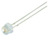 LED galben 4,8mm 150&deg; convex, număr terminal 2, Optosupply