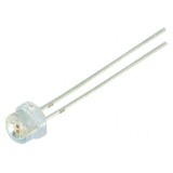 LED galben 4,8mm 150&deg; convex, număr terminal 2