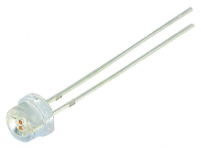 LED galben 4,8mm 150&amp;deg; convex, număr terminal 2 foto