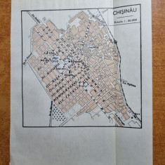 harta orasului chisinau - anii '20 -'30-perioada interbelica-dimensiuni 16/13 cm