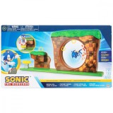 Set de joaca cu figurina Nintendo Sonic, Green Hill Zone, Sonic The Hedgehog