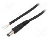 Cablu alimentare DC, cabluri, DC 5,5/2,5 mufa, negru, 0,5m, WEST POL - P25-TT-C075-050BK