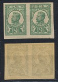 ROMANIA 1917 emisiunea Moscova timbru neemis 40 bani Ferdinand in pereche MNH, Nestampilat