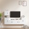 vidaXL Set dulap TV, 5 piese, alb extralucios, lemn prelucrat