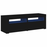 Cumpara ieftin Comoda TV cu lumini LED, negru, 120x35x40 cm