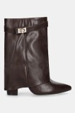 Answear.LAB botine culoarea maro, cu toc drept