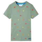 Tricou pentru copii cu maneci scurte, kaki, 104 GartenMobel Dekor, vidaXL