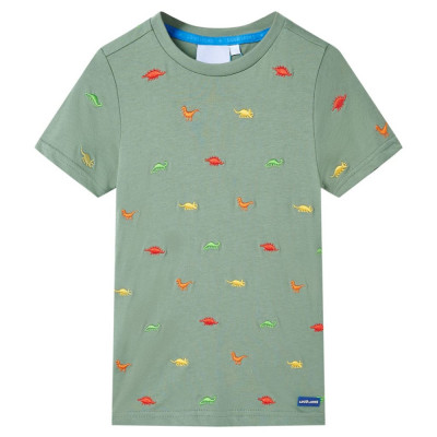 Tricou pentru copii cu m&amp;acirc;neci scurte, kaki, 140 foto