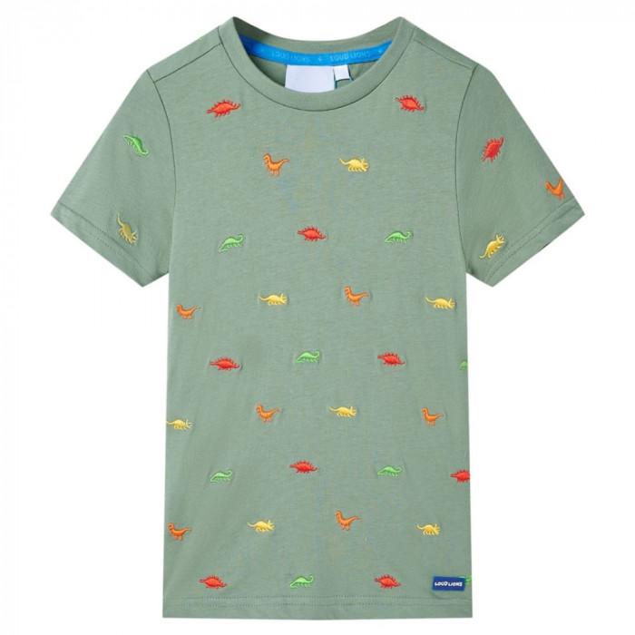Tricou pentru copii cu m&acirc;neci scurte, kaki, 140