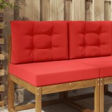 vidaXL Perna pentru canapea de exterior 2 pcs Roșu Poliester 900733