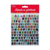 Abțibild DACO Lipește și z&acirc;mbește, litere și cifre - AB038 - ***