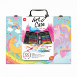 ART CASE SET DE DESEN DELUXE CU 100 DE ACCESORII UNICORN, AS