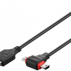 Cablu USB 2.0 A tata - micro USB/mini USB mini B tata 1m Goobay