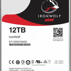 Hdd intern seagate ironwolf 12tb 3.5 sata3 6 gb/s 7200rpm 256mb