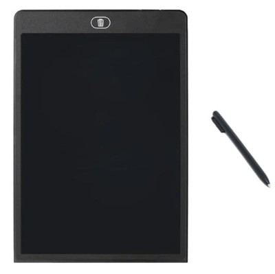 Tableta grafica de desenat pentru copii,color de 16 inch diagonala, cu buton de stergere si creion - Negru foto