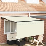 vidaXL Cortina Retractabilă Crem 300 x 250 cm Poliester și Aluminiu 3329921