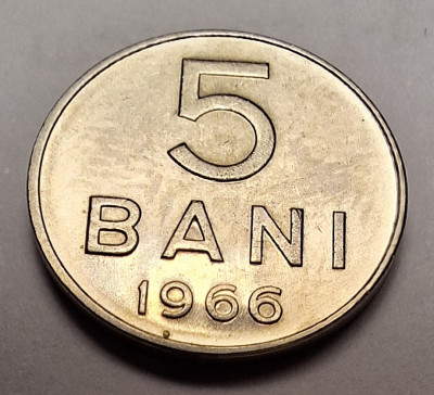 Moneda 5 bani 1966 foto