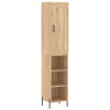 Dulap inalt, stejar sonoma, 34,5x34x180 cm, lemn prelucrat