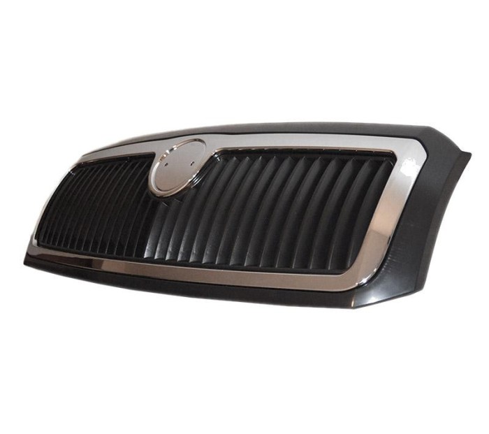 Grila radiator Skoda Fabia 1 (6Y) Facelift 08/2004-03.2007, cu crom, fara emblema, 6Y0853668B