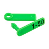 Crotalii Twintag Kerbl pentru Miei si Iezi, Verde, Numerotate 1-50, Set 50 buc
