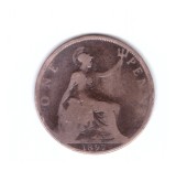 Moneda Marea Britanie 1 penny 1897, uzata, curata