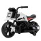 Motocicletă Electrică cu 2 Roti Mari si 2 Ajutatoare, Flippy, Acumulator &Icirc;ncarcare, Anti-Rasturnare, Lumini, Alb Negru
