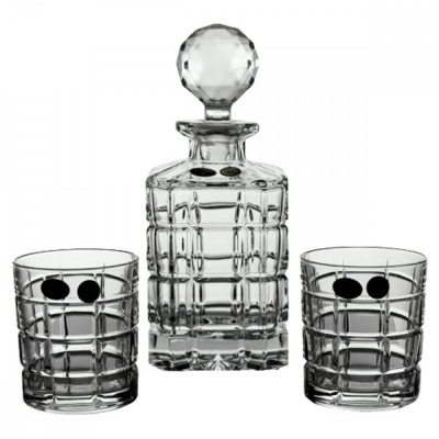 Set 2 Pahare Cristal Bohemia Whisky cu Decanter Timesquare COD: 4518 foto