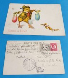 Carte Postala superba - datata 1931 - Sarbatori Pascale Christos a Inviat, Circulata, Sinaia, Printata