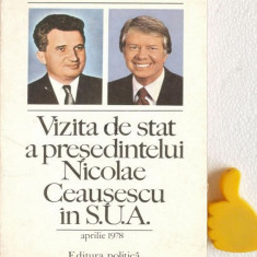 Vizita de stat a presedintelui Nicolae Ceausescu in S.U.A.