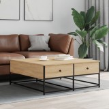 VidaXL Măsuță de cafea stejar sonoma 100x99x40 cm lemn prelucrat