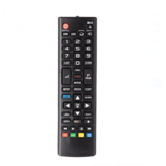 Telecomanda LG cu compatibilitate multipla pentru diferite dispozitive, culoare negru