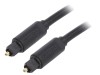 Vention Cablu optic Toslink 2m aurit negru, placat aur, izolatie PVC, mufa Toslink
