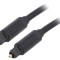 Cablu optic Toslink aurit 2m negru