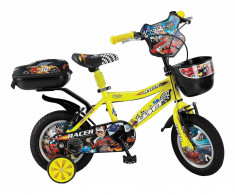 Bicicleta copii UMIT Racer ,culoare Galben, roata 14&amp;quot; ,otelPB Cod:14480000003 foto