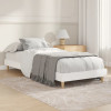Cadru de pat, alb extralucios, 75x190 cm, lemn prelucrat, vidaXL
