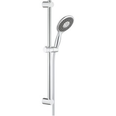 Coloana de dus Grohe Vitalio Rain 130 26112000, 1/2&amp;#039;&amp;#039;, universala, 600 mm, 4 pulverizari, furtun 1.75 m, crom
