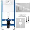 Cadru Set incastrat pentru vas WC cu buton F Crom